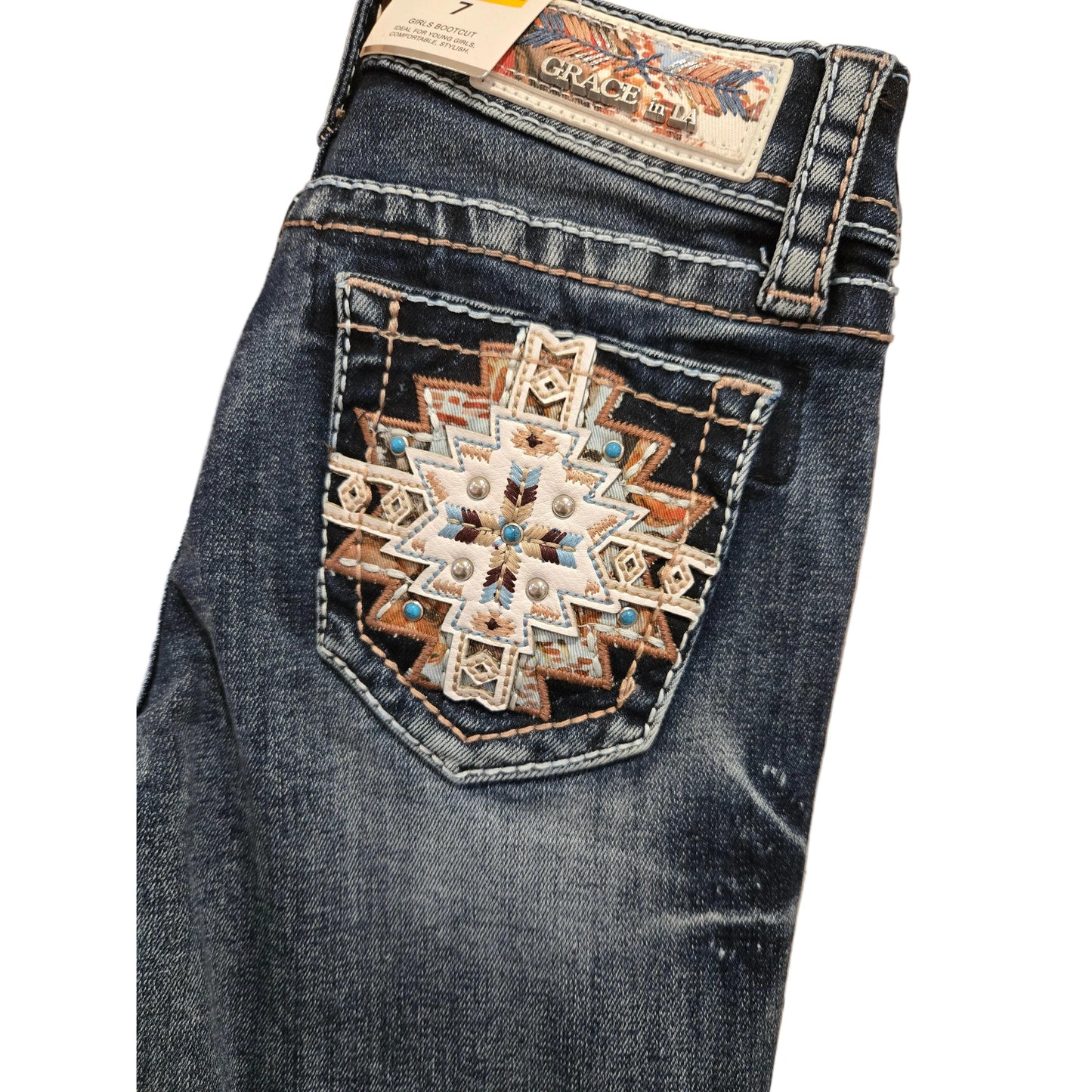 Grace in LA Girl's Cross Jeans
