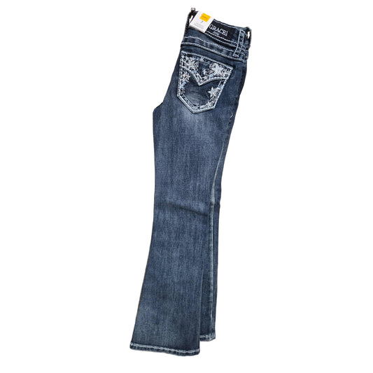 Grace in LA Girl's Stars Faux Flap Jeans