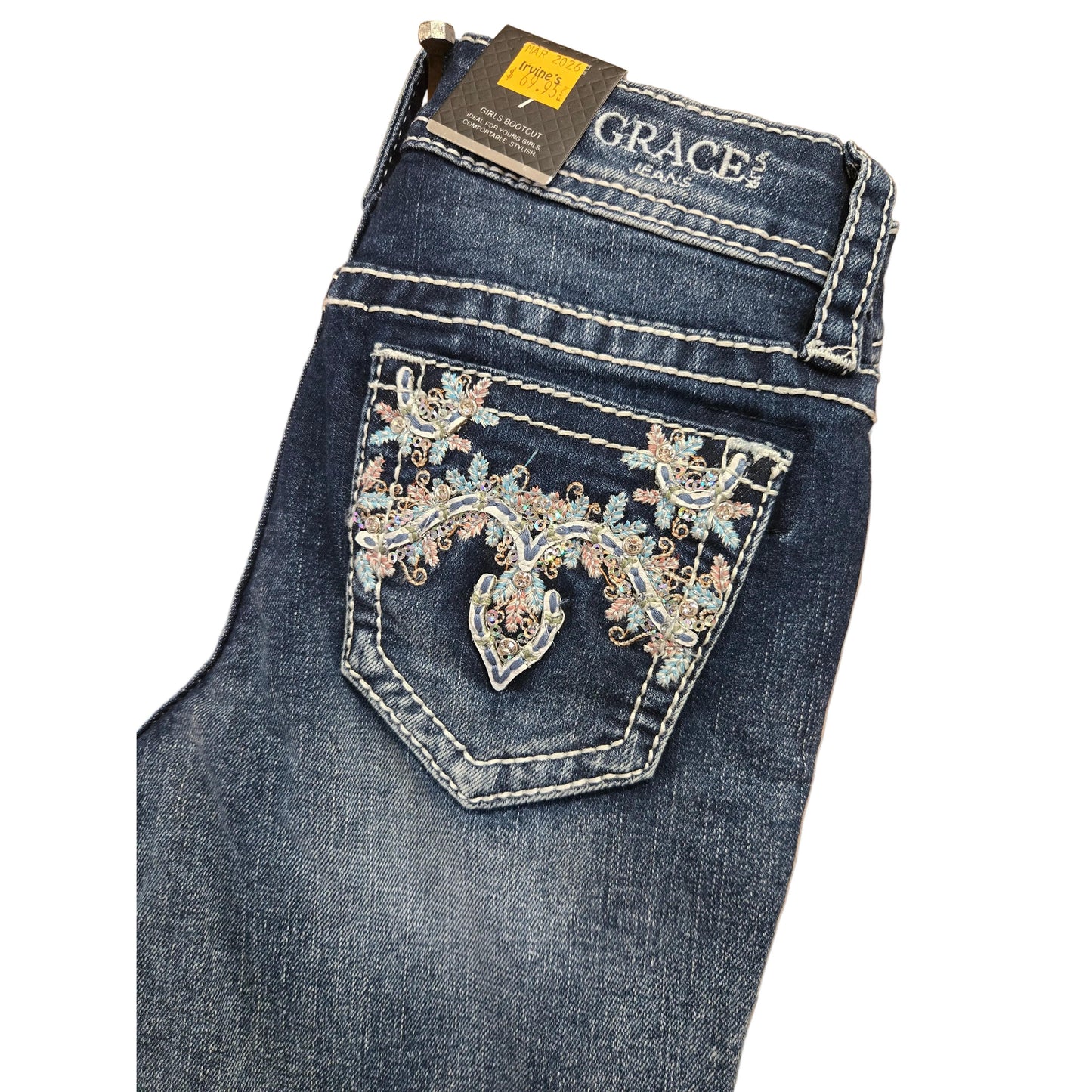 Grace in LA Girl's Aztec Sequins Jeans
