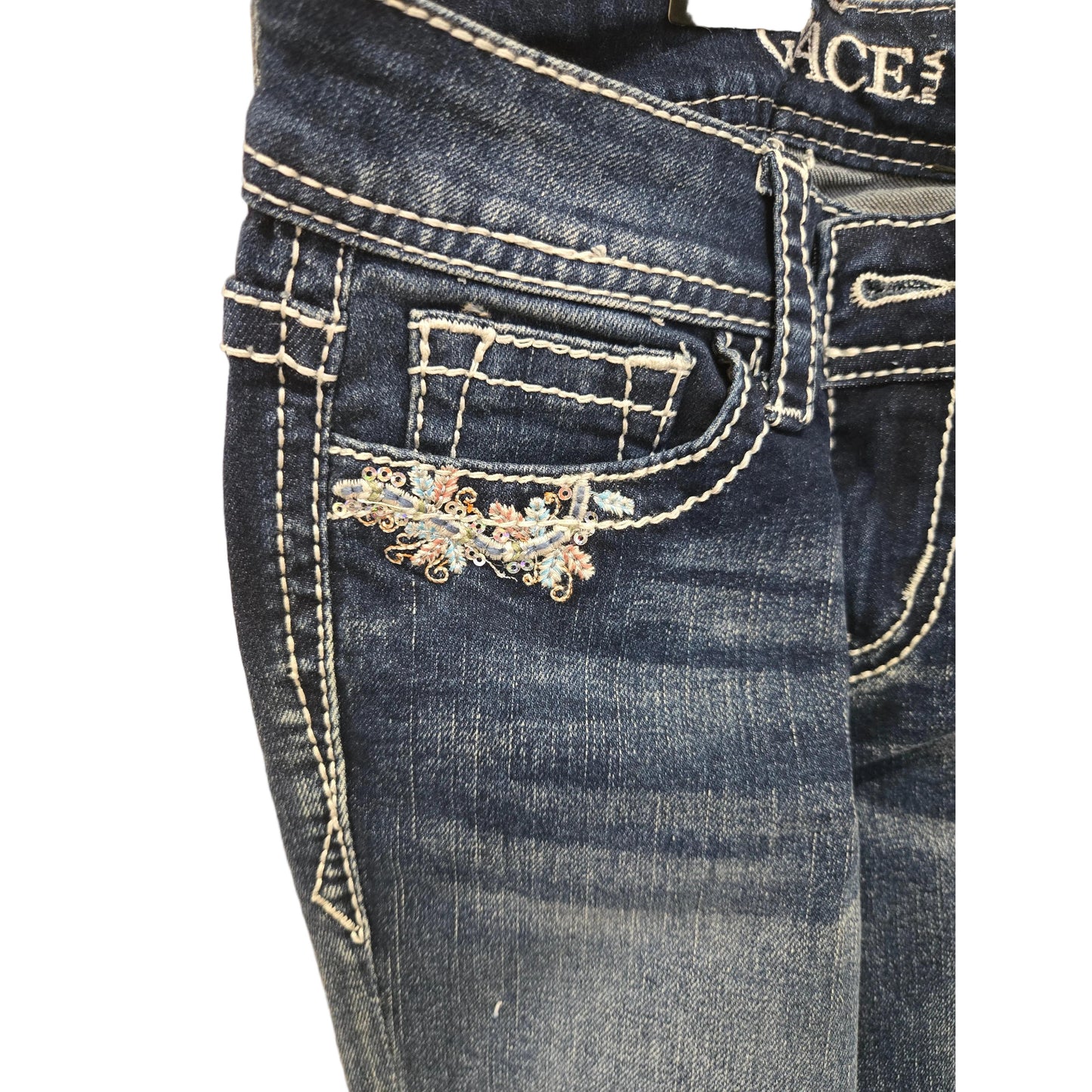 Grace in LA Girl's Aztec Sequins Jeans