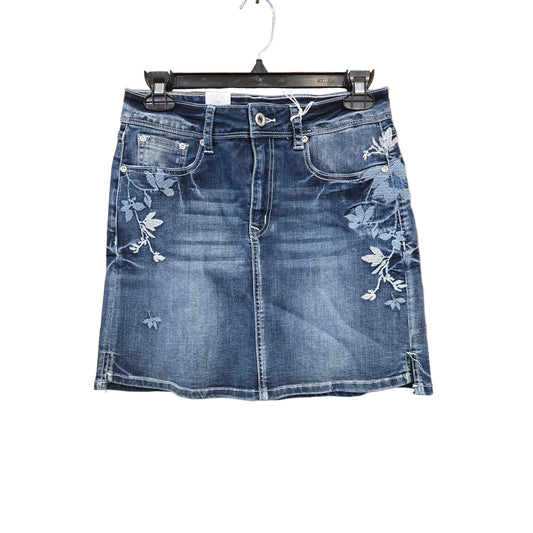 Grace in LA Women's Border Floral Embroidered Skirt