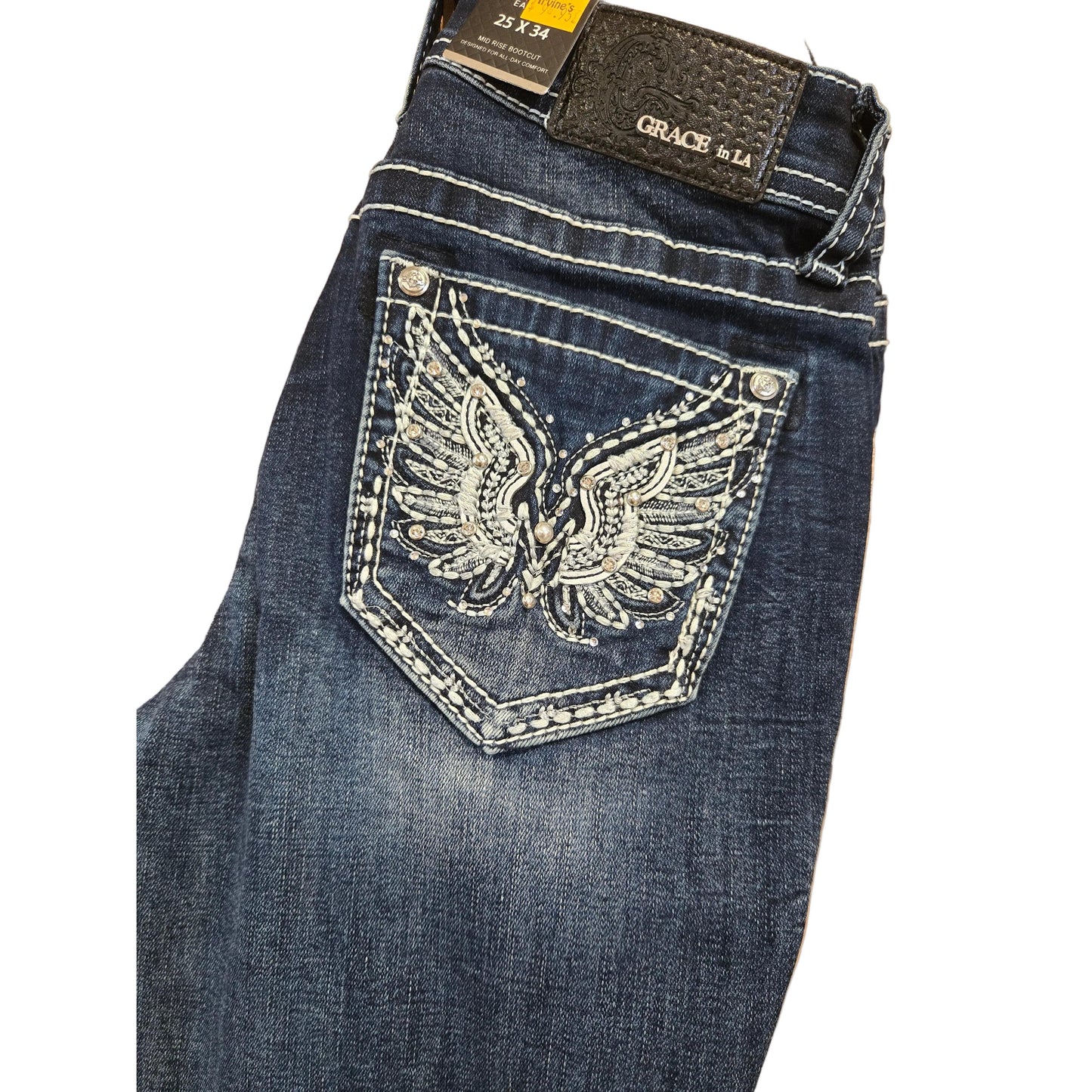 Grace in LA Women's Wings Modified Jeans