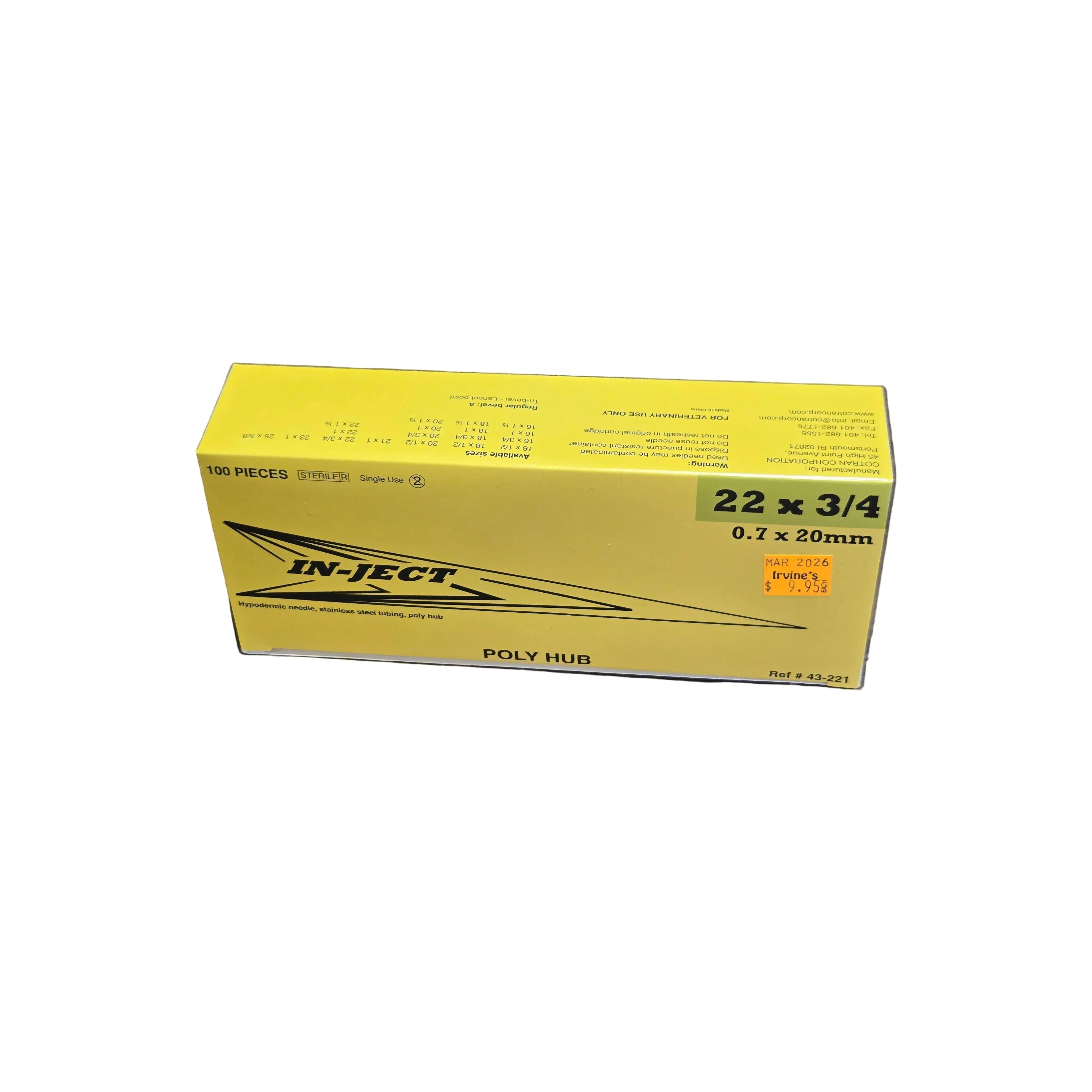 Poly Hub Needle 22G x 3/4