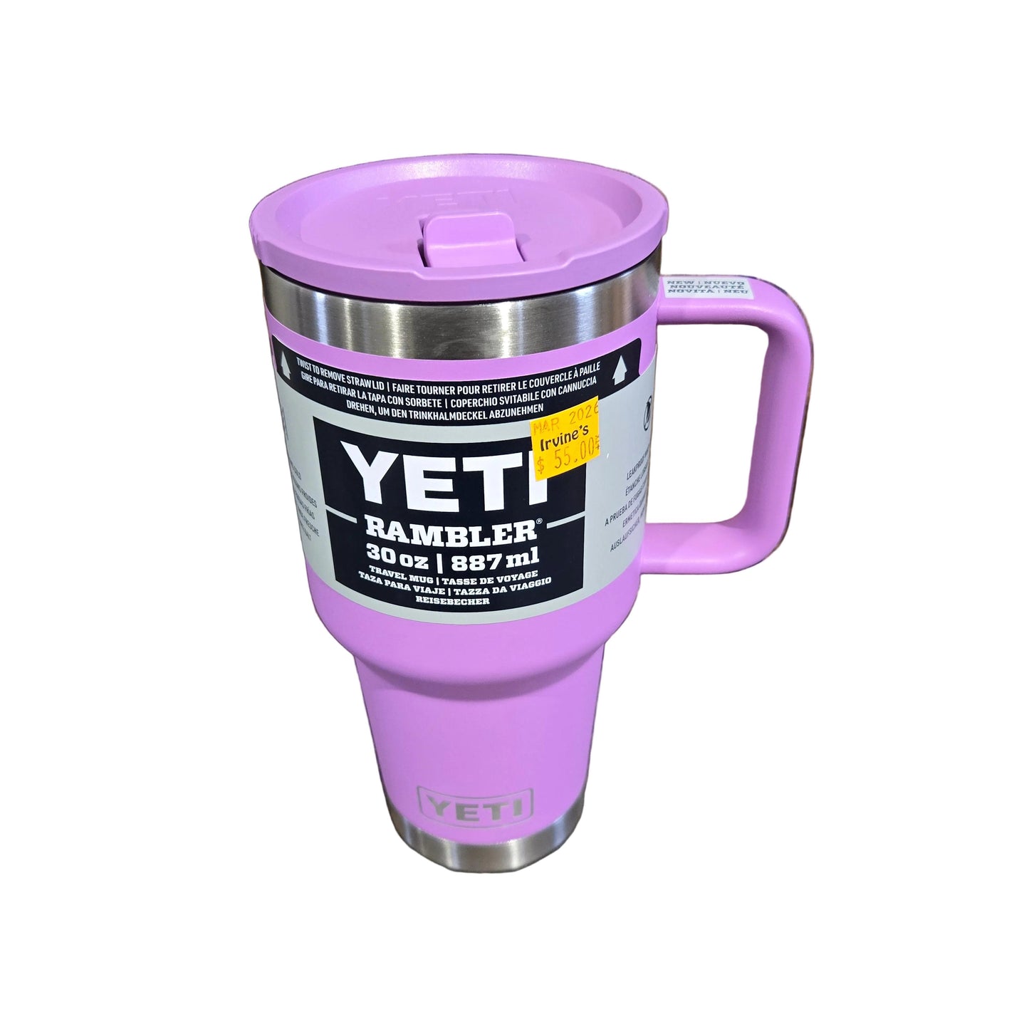 Yeti Rambler 887mL Travel Straw Mug w Colour Matched Straw Lid - Desert Bloom