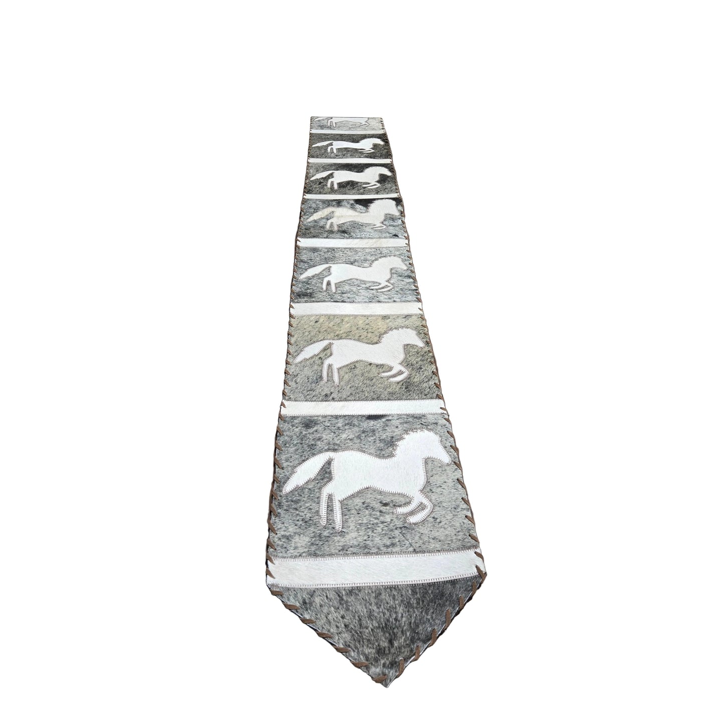 D2W Trading Table Runner Model 1 Running Horse w Laced Border