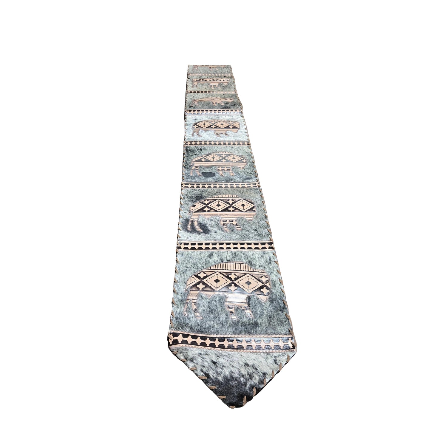 D2W Trading Bison with Laced Border Details Table Runner - Navajo Peach