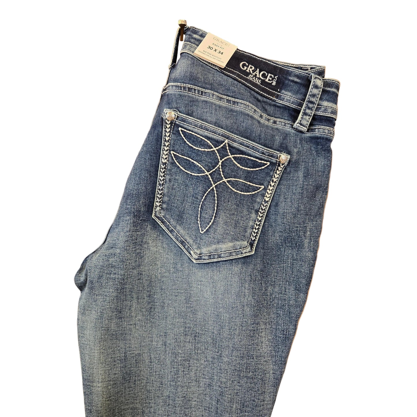 Grace in LA Women's  Midrise Bootcut Jeans