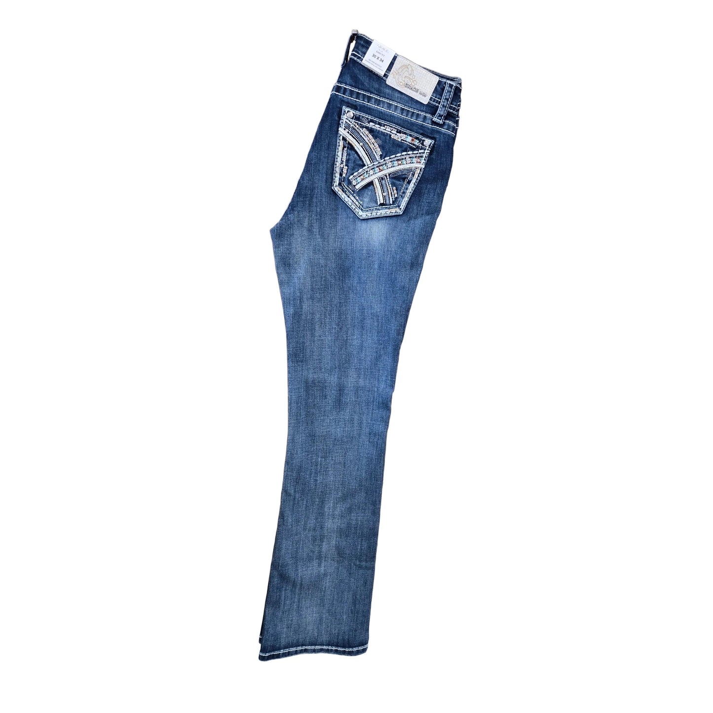 Grace in LA Women's Midrise Bootcut Jeans