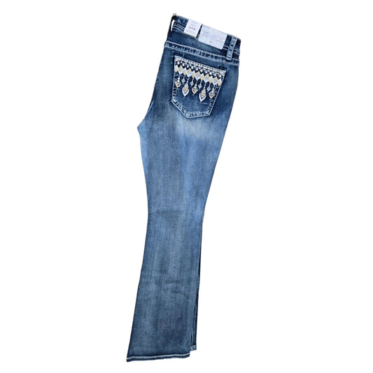 Grace in LA Women's Embellished Midrise Bootcut Jeans