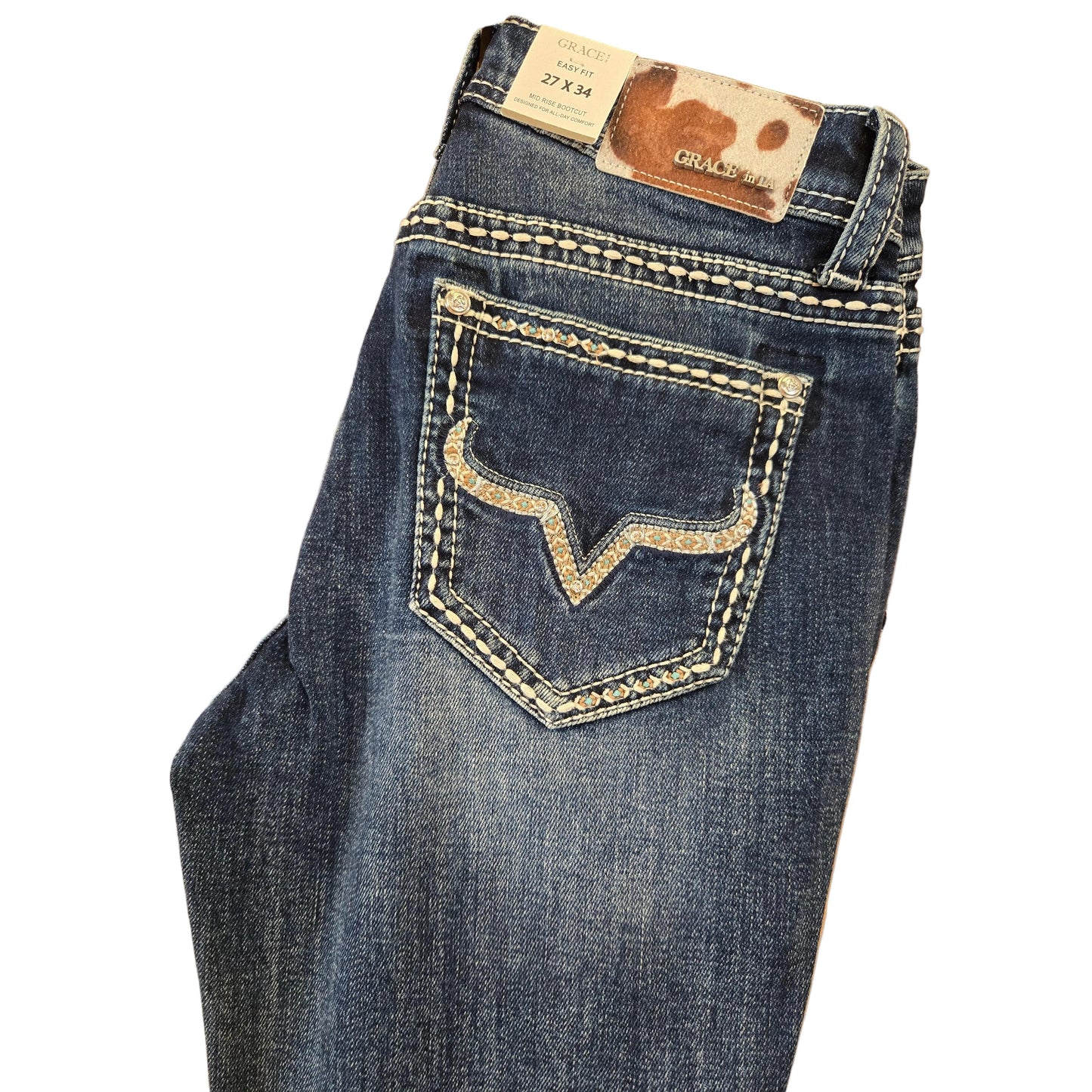 Grace in LA Women's Simple Stitch Jeans