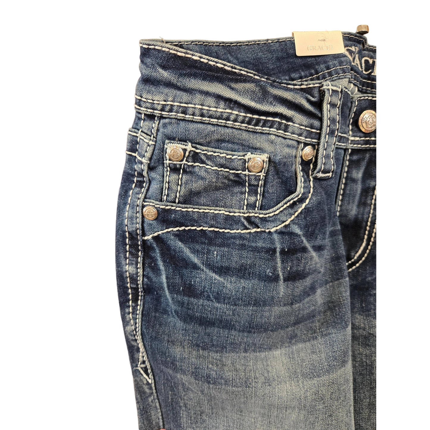 Grace in LA Women's Aztec BOHO Jeans