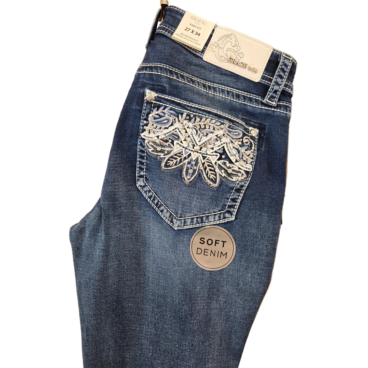 Grace in LA Women's Aztec Modify Jeans