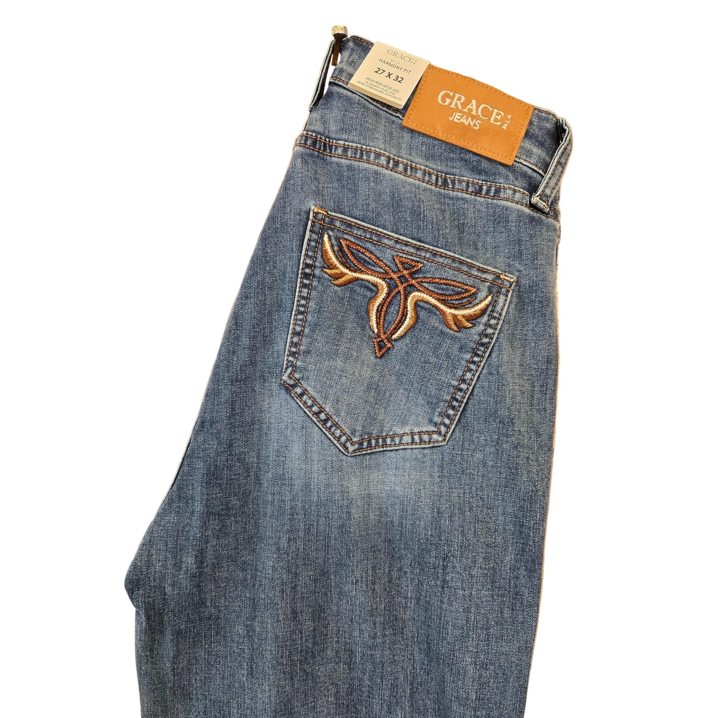Grace in LA Women's Bug Toe Crop Jeans