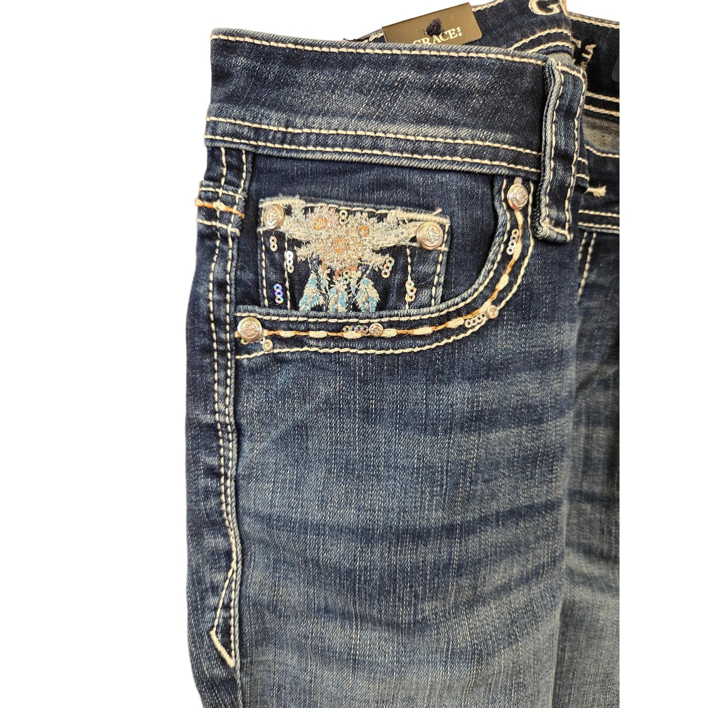 Grace in LA Women's Steer Head Jeans
