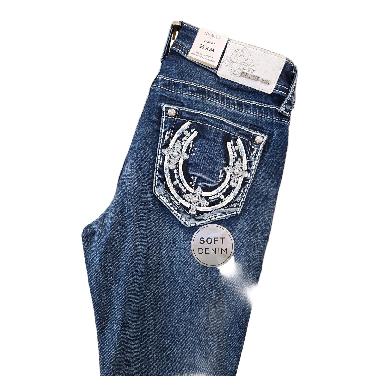 Grace in LA Women's Horse Shoe Jeans