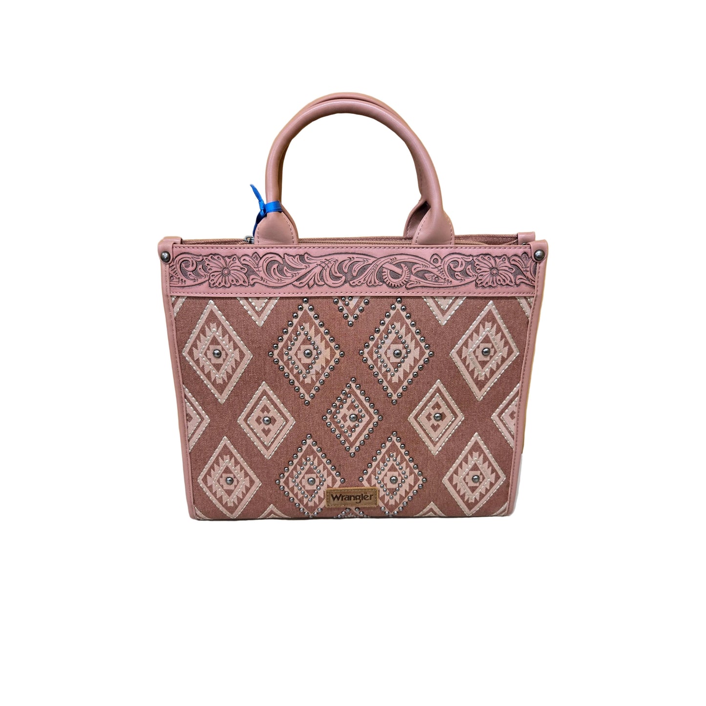 Wrangler Aztec Studded Denim Tote & Crossbody Bag- Multiple Colours