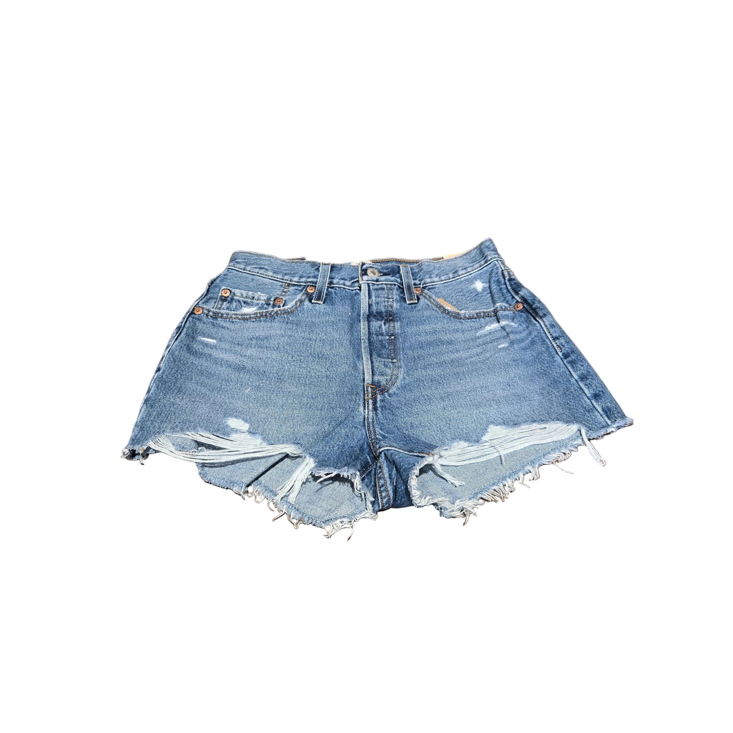 Levi Women's 501 Original Blow Big Horn Shorts - Medium Wash