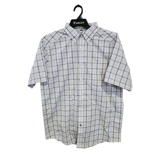 Ariat Men's Short Sleeve Pro Sasha Plaid Shirt - White