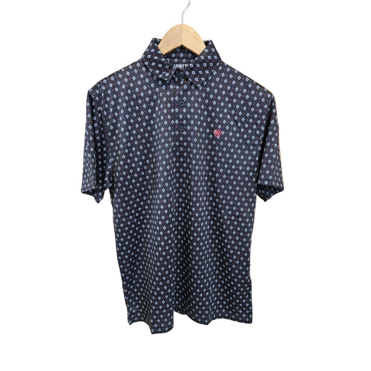 Ariat Men's Allover Geometric Print Polo - Black