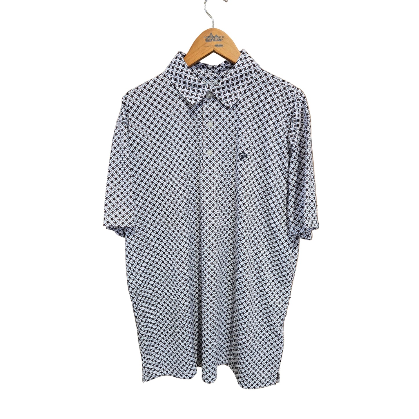 Ariat Men's Allover Geometric Print Polo - White