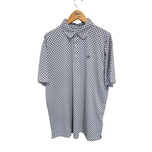 Ariat Men's Allover Geometric Print Polo - White