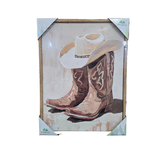 Evergreen Boots & Bows Canvas Wall Decor - 12 x 16