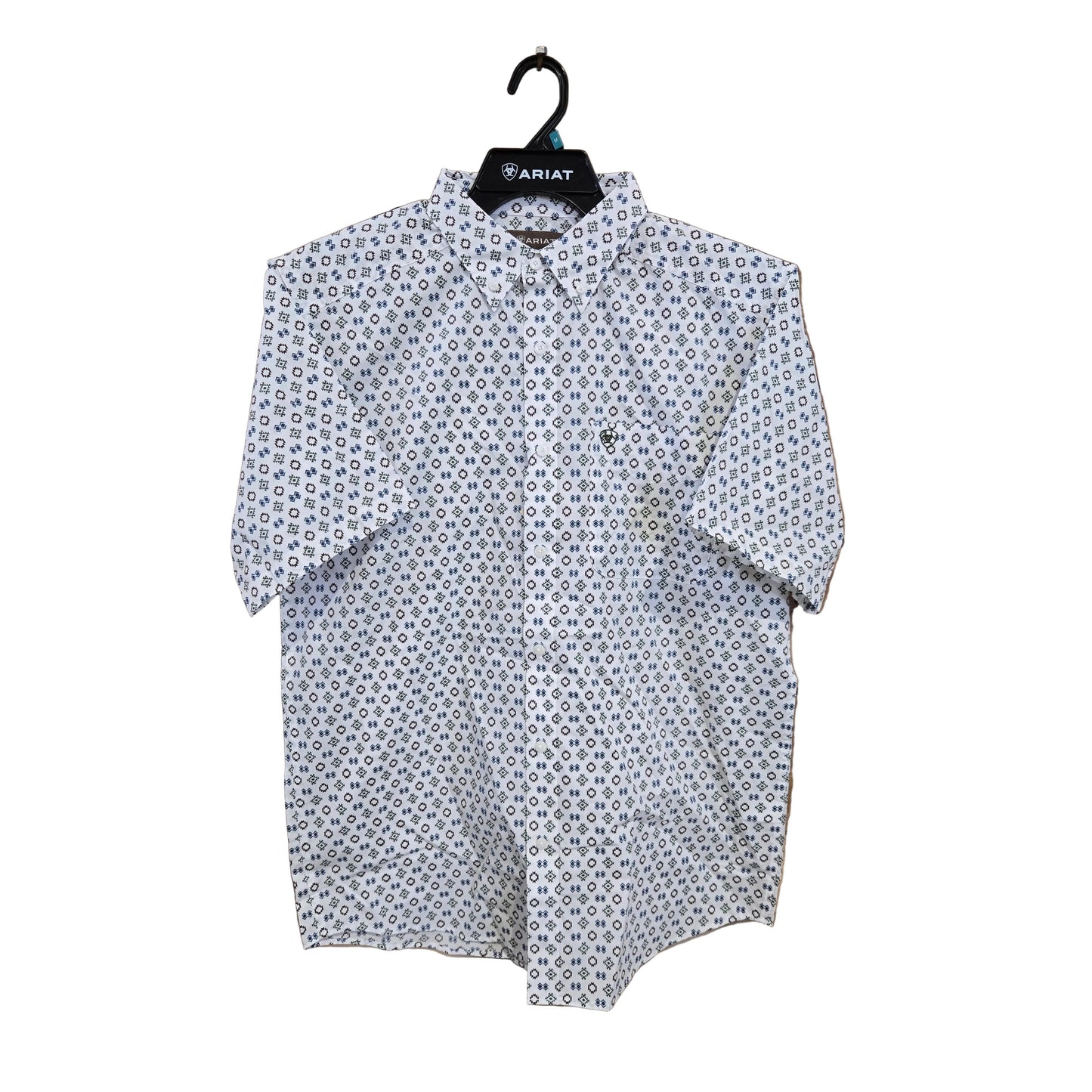 Ariat Men's Short Sleeve Seton Classic Fit Shirt - White