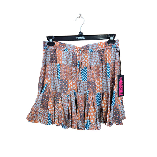 Rock & Roll Women's Patch Print Mini Skirt - Rust