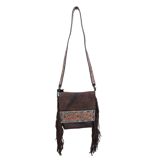 American Darling Brown Fringe Western Shoulder Bag