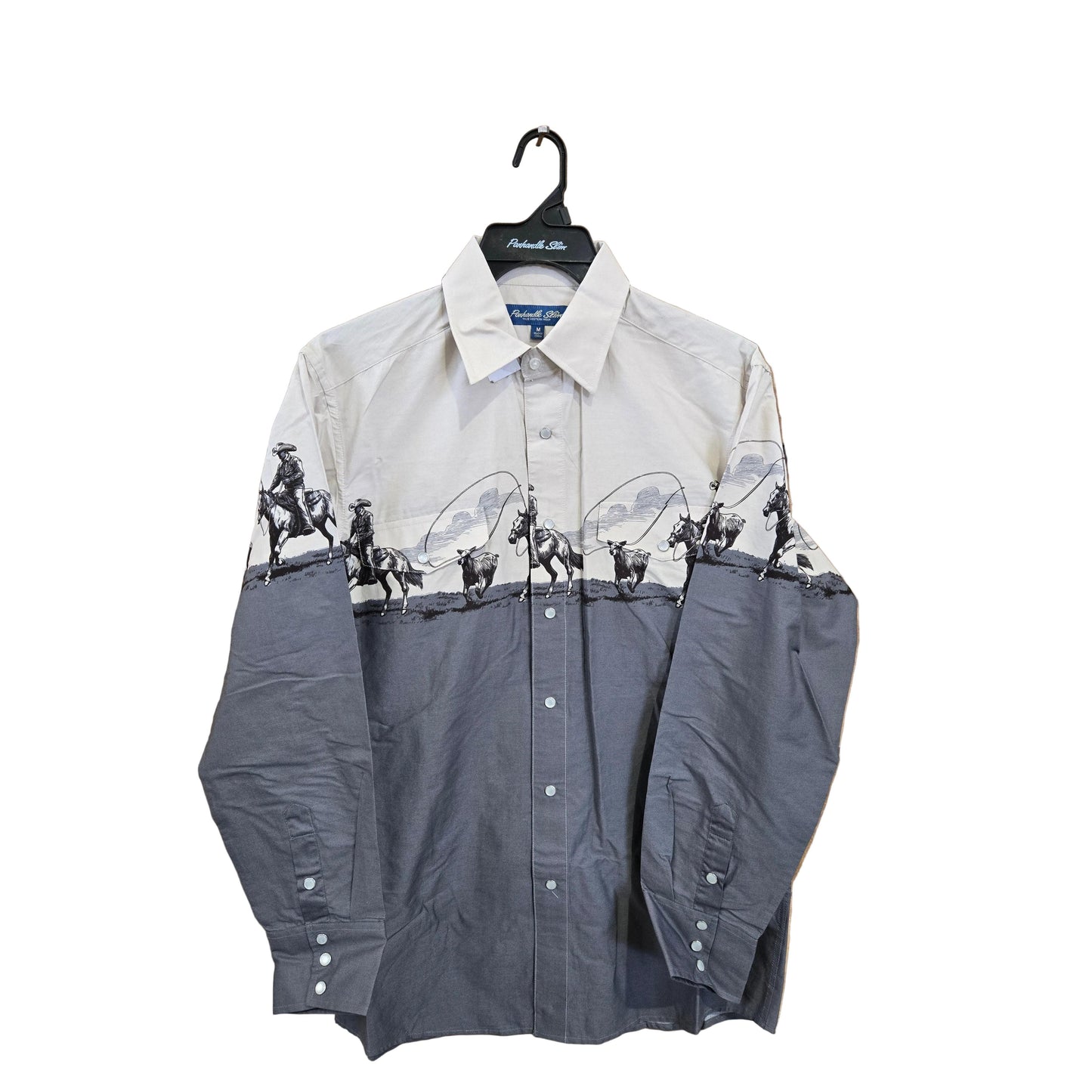Panhandle Men's Boarders Long Sleeve 2 Pocket Snap Shirt - Tan