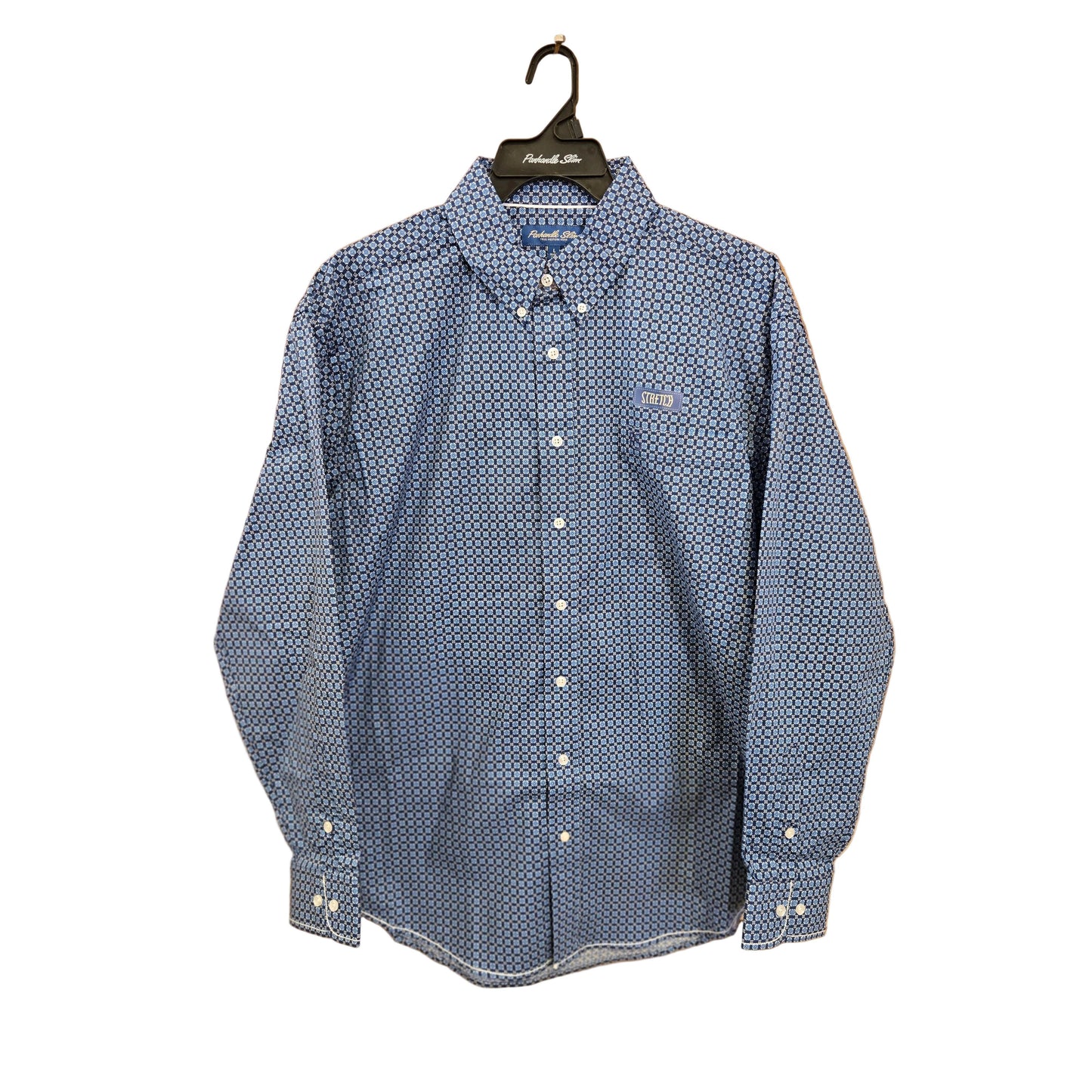 Panhandle Men's Long Sleeve Button Down Shirt - Blue