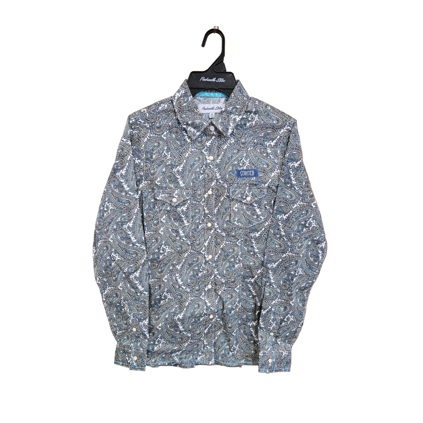 Panhandle Women's 2 Pocket Paisley Print Long Sleeve Shirt - Tan