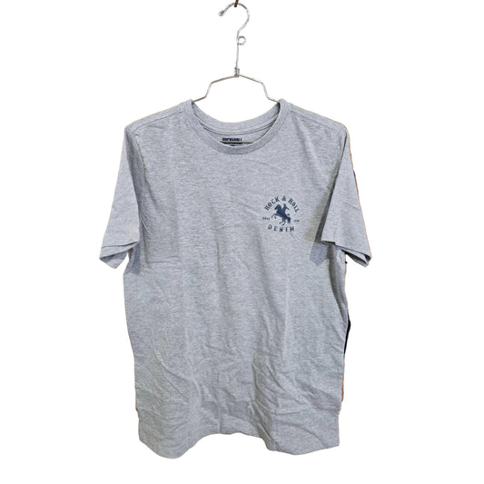 Rock & Roll Boy's Bronco Rider Graphic Tee Shirt - Steel