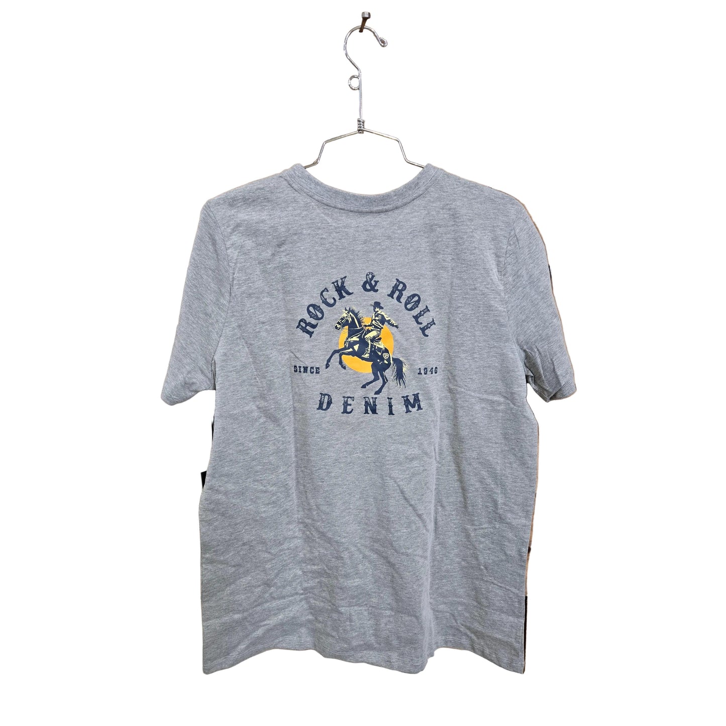 Rock & Roll Boy's Bronco Rider Graphic Tee Shirt - Steel