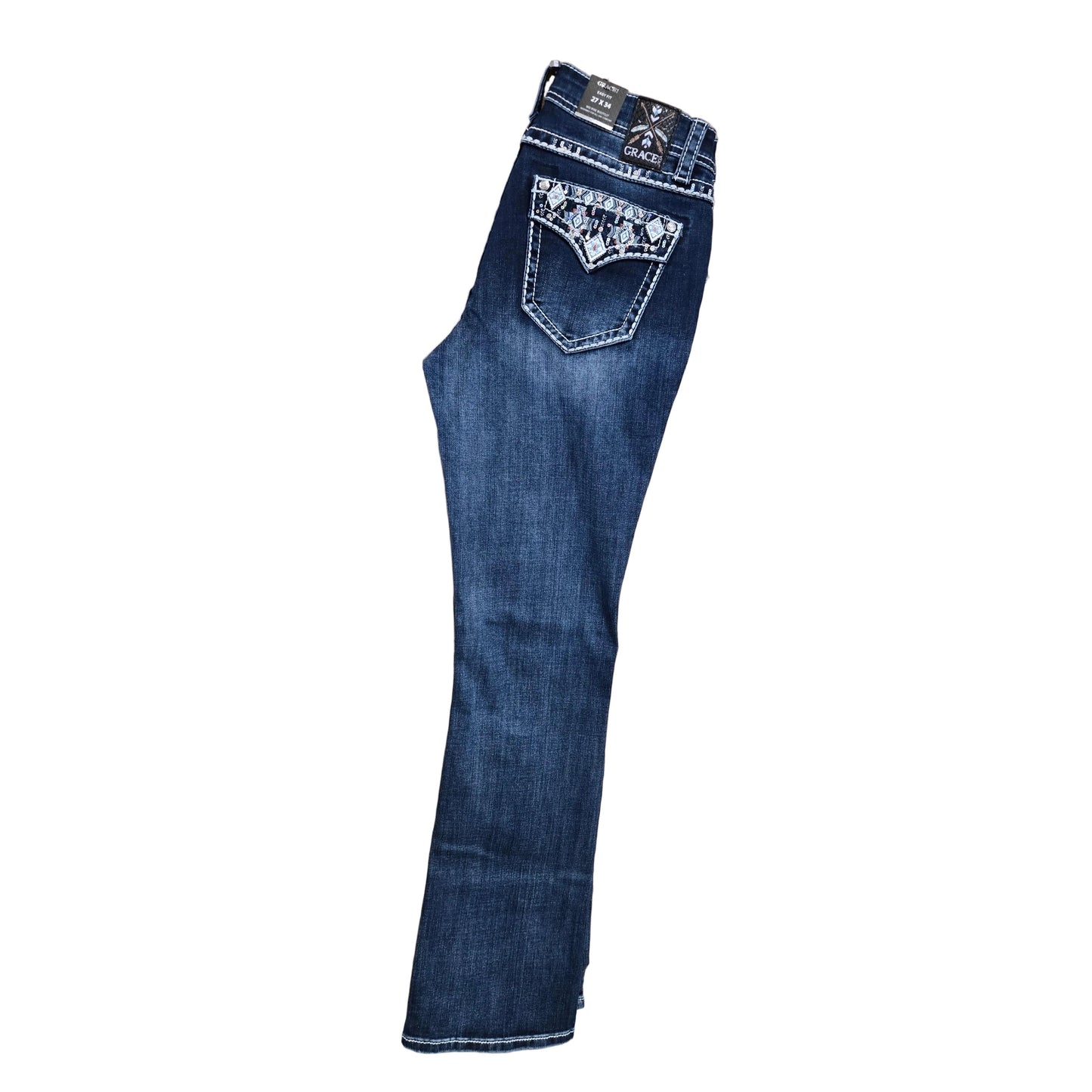 Grace in LA Women's Aztec Flap Jeans