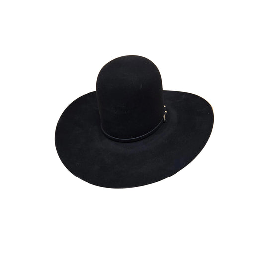 Rodeo King 30X Open Crown Felt Western Hat - Black