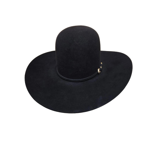 Rodeo King 60X Open Crown Felt Western Hat - Black