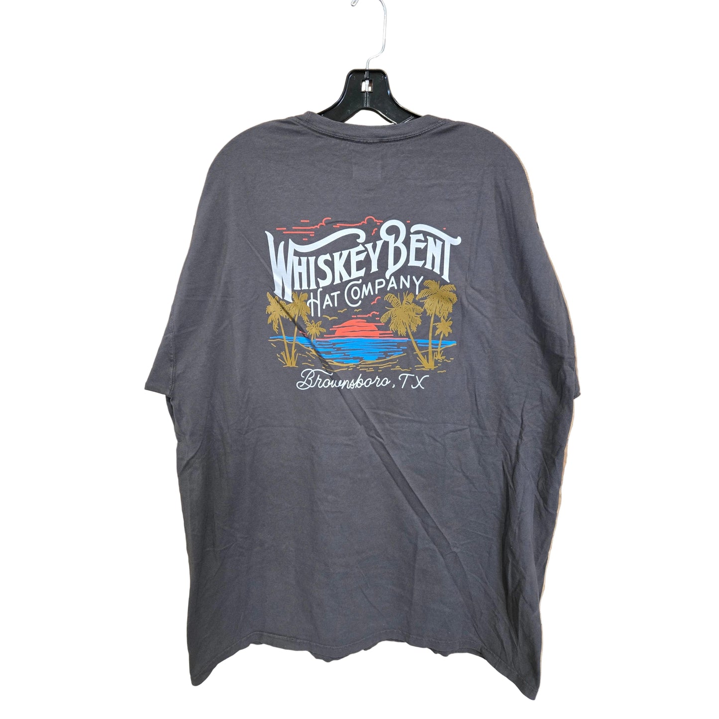 Whiskey Bent Hat Co Beach Front Tee Shirt - Dark Grey