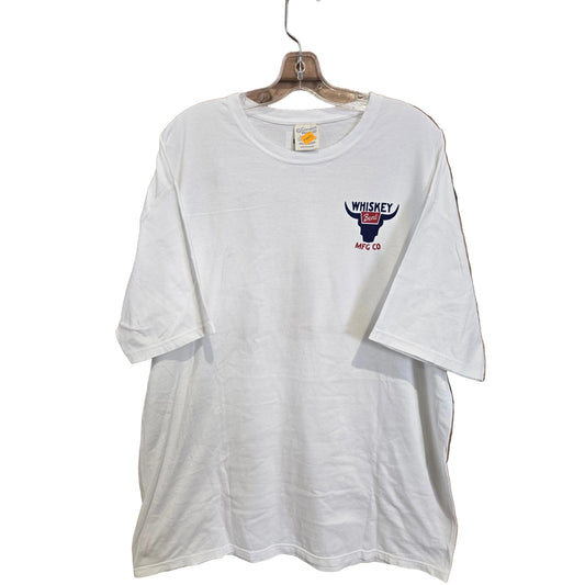Whiskey Bent Hat Co Bull Tee Shirt - White