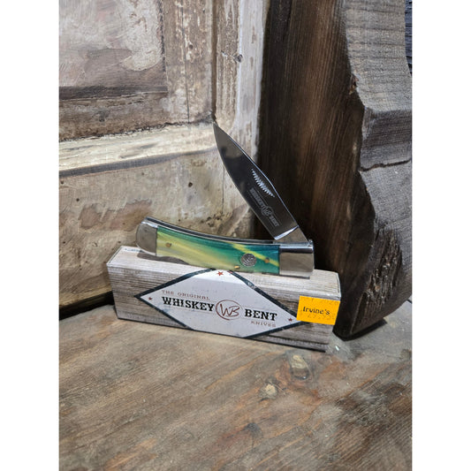 Whiskey Bent Green Gold Opal Lock Pocket Knife