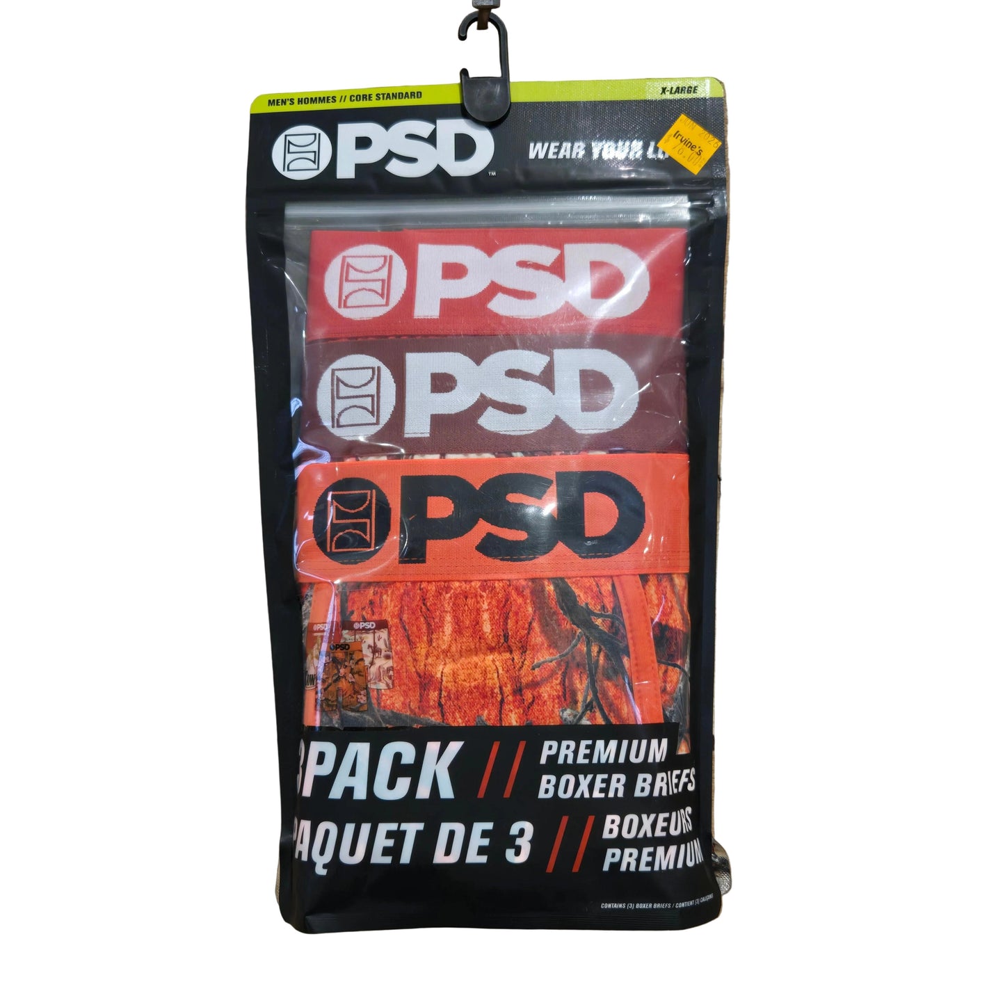 PSD Underwear Wild West 3 Pack Boxer Briefs - Multiple Colours