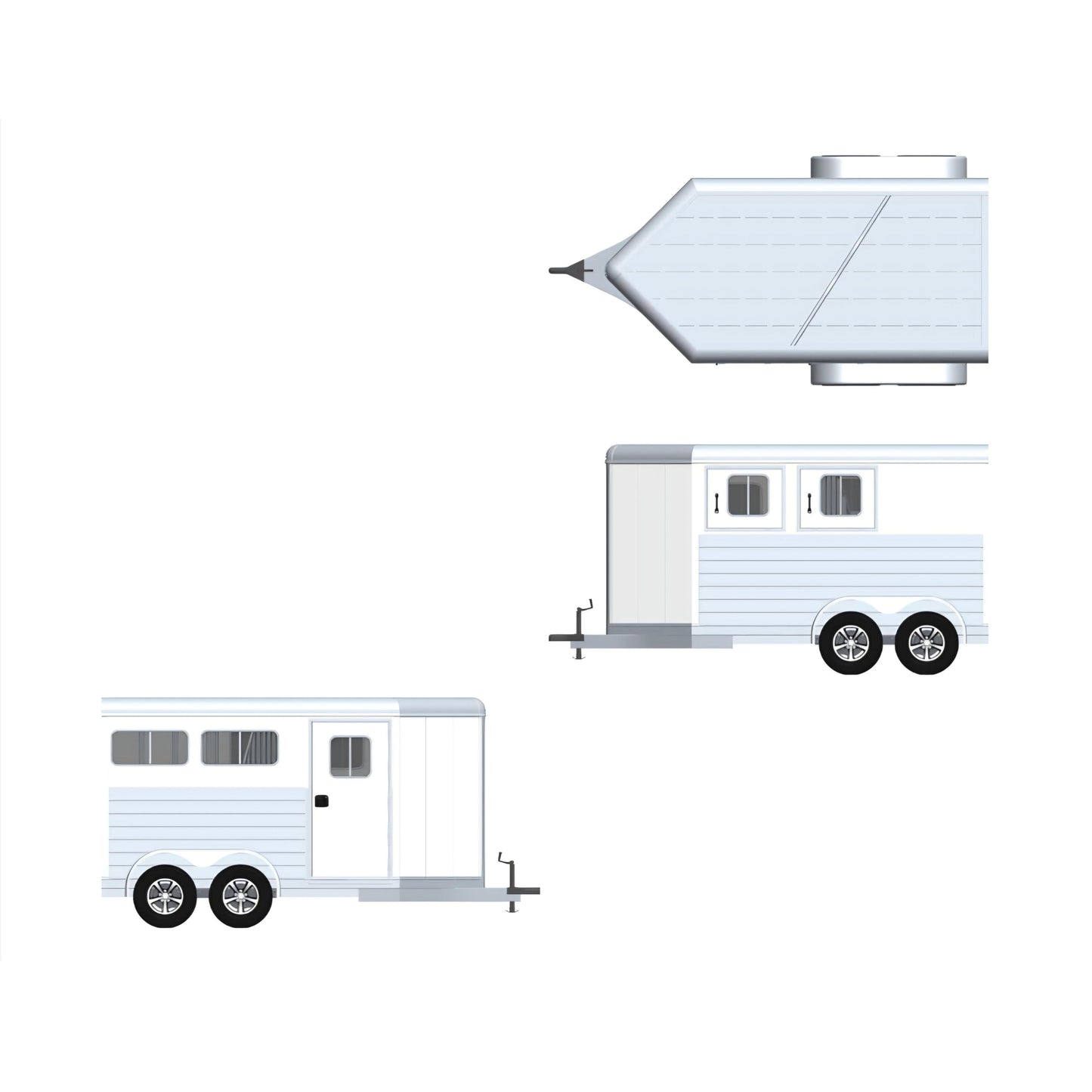 2027 4-Star 11' 2-Horse Slant Load Bumper Pull