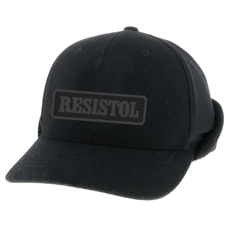 Hooey "Out Cold" Resistol Flexfit Cap w/Ear Flaps - Black