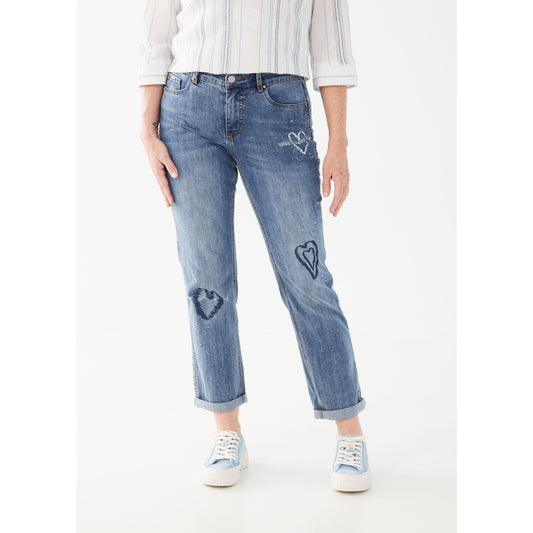 FDJ Women's Girlfriend Ankle Jeans - Light Blue