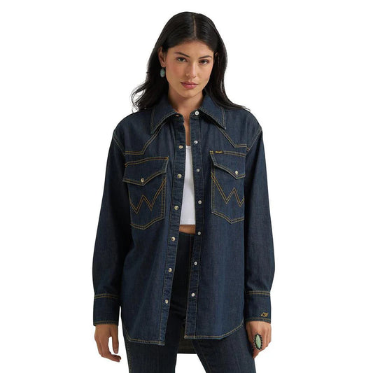 Wrangler Lainey Wilson Long Sleeve Utility Denim Shirt