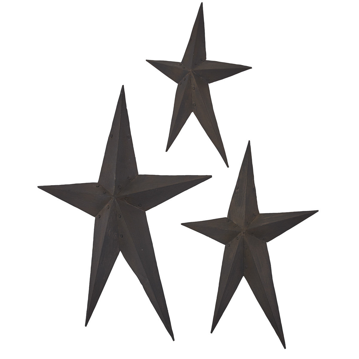 Rivet Metal Stars -  Set of 3