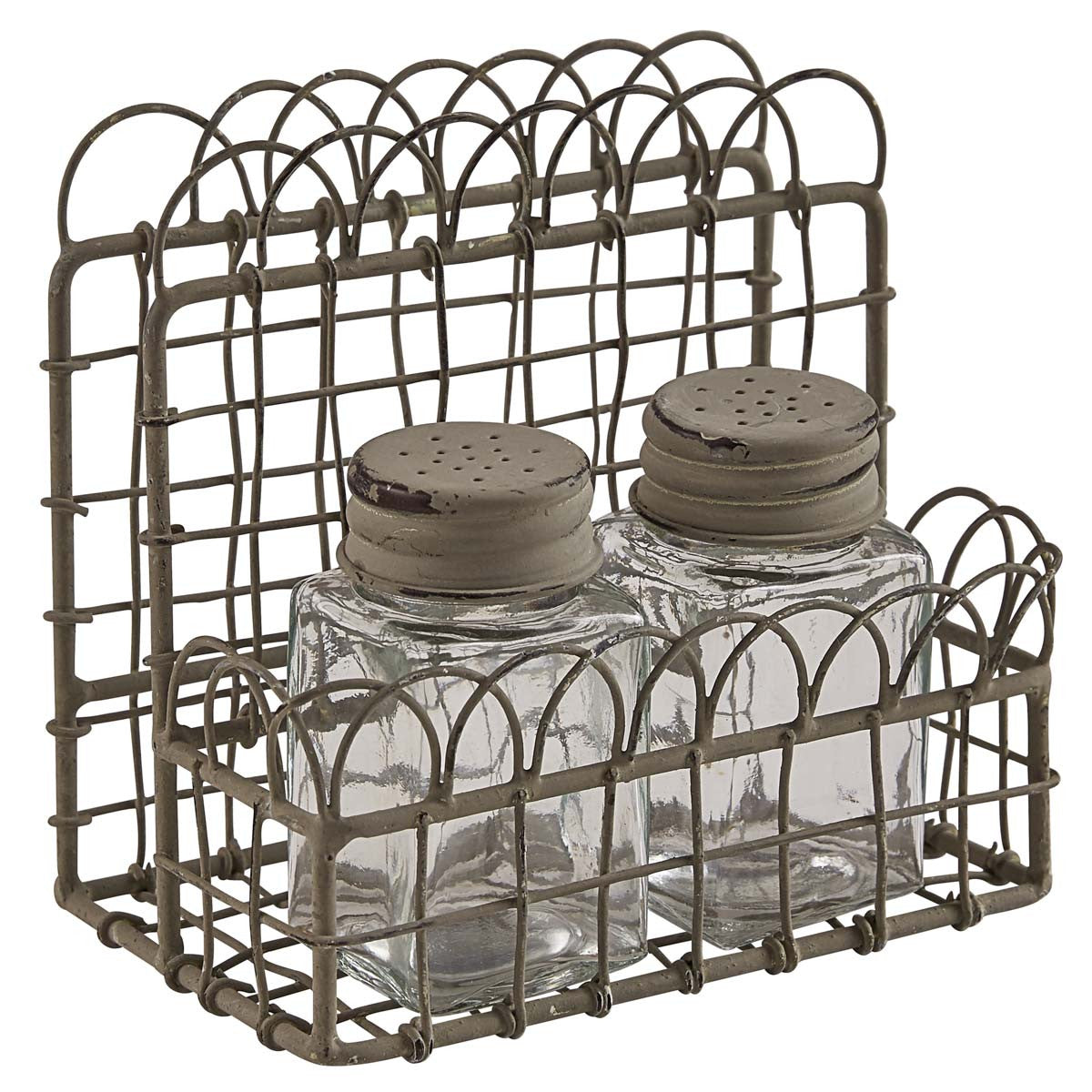Zinc Wire Salt & Pepper Caddy
