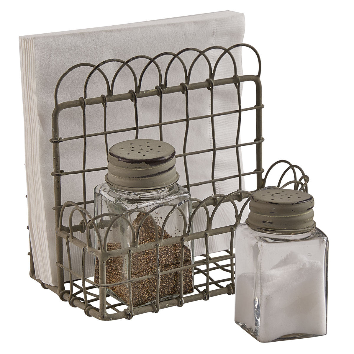 Zinc Wire Salt & Pepper Caddy