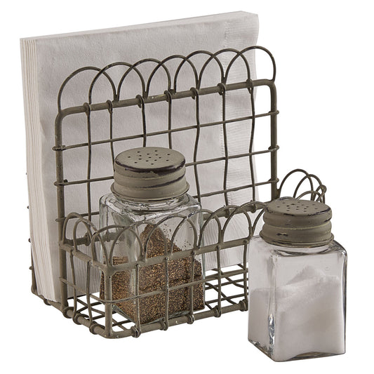 Zinc Wire Salt & Pepper Caddy