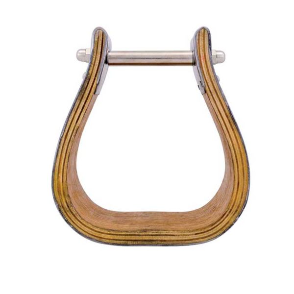 4" SS Covered Wooded Stirrups
